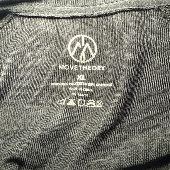 Move Theory Ribbed Full Zip Cropped Zip Up womens XL Black thumbholes athletic - Picture 5 of 5